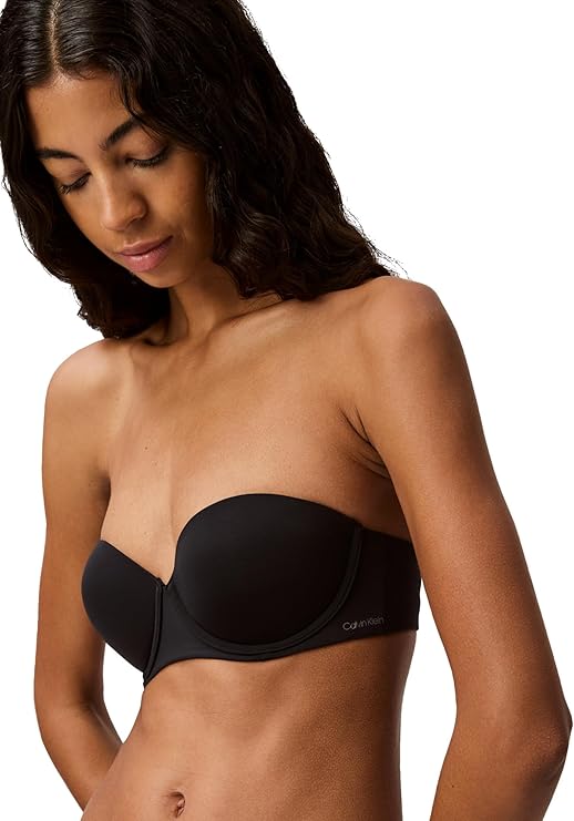 CALVIN KLEIN Perfectly Fit Strapless Convertible Push-Up Bra BLACK 32A