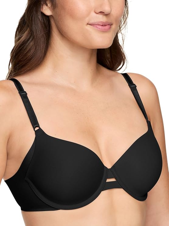 WARNER'S No Side Effects Full-Coverage Underwire Bra BLACK 34C