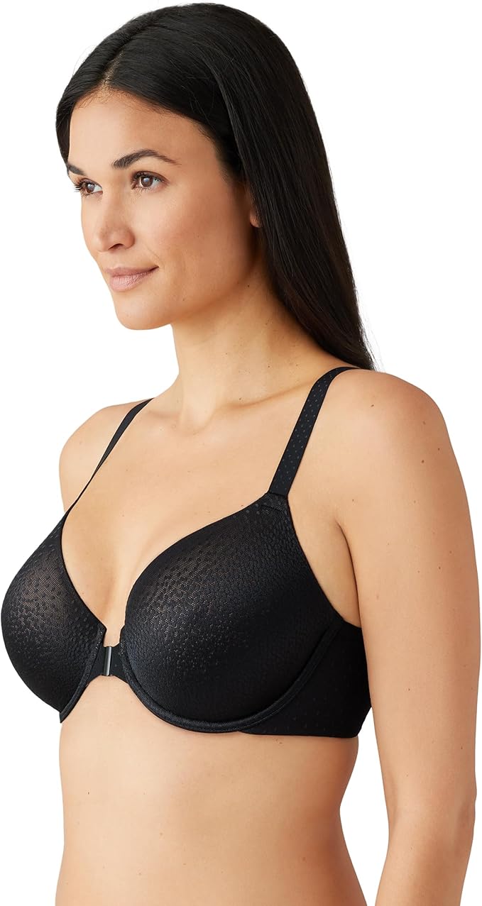 WACOAL Back Appeal Front Close Racerback T-Shirt Bra BLACK 38DD