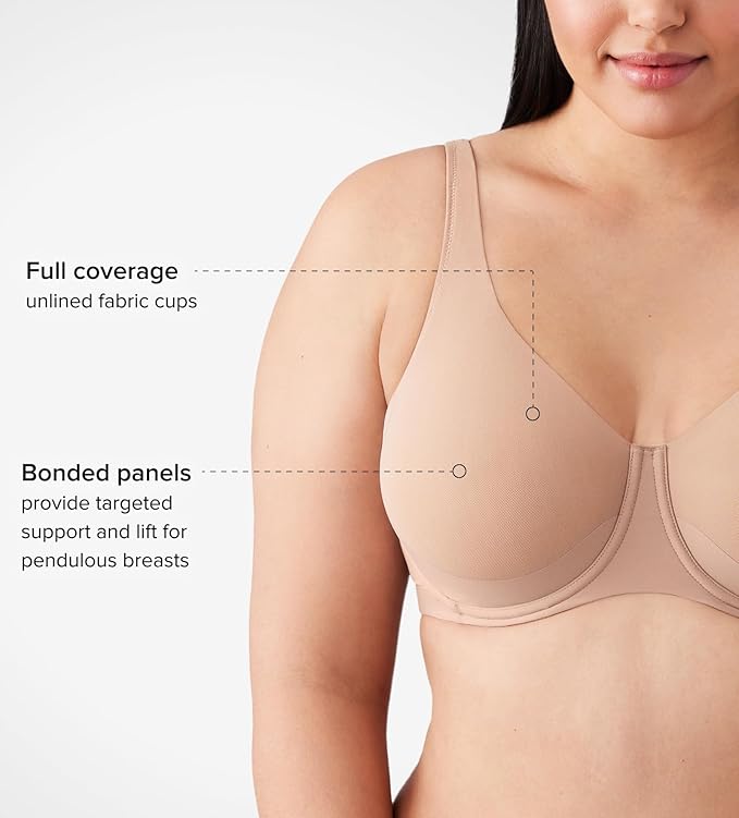 WACOAL Pendulous Shape Revelation Full Figure Unlined Underwire Bra CORDOVAN 42G