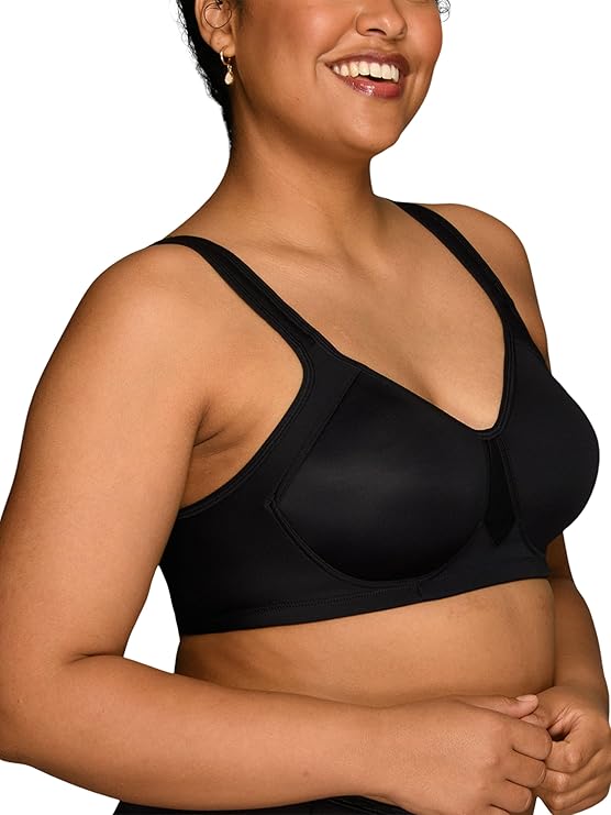 VANITY FAIR Medium Impact Sports Bras BLACK 36DD