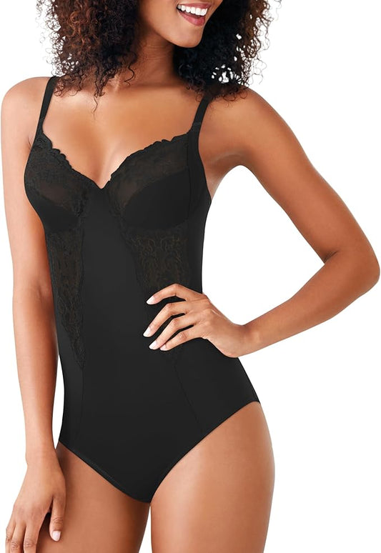 MAIDENFORM Shapewear Tummy Control Bodysuit BLACK 38C