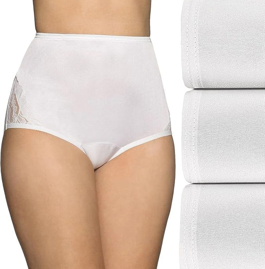 VANITY FAIR High Waisted Underwear STAR WHITE L