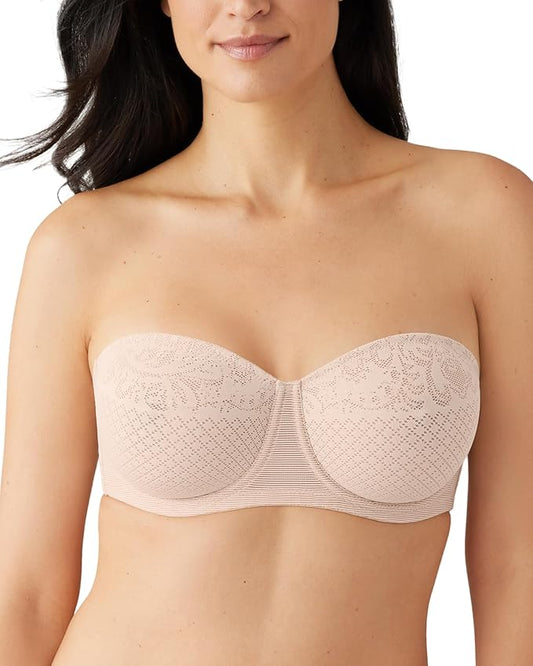 WACOAL Visual Effects Strapless Minimizer Bra SAND 36C