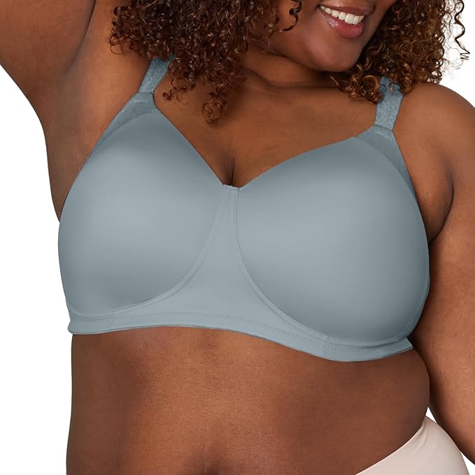 PLAYTEX Wireless Perfectly Smooth Coverage T-Shirt Bra, Full Figures BLUE 36DD