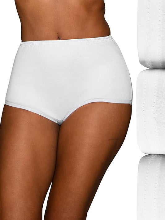 VANITY FAIRHigh Waisted Underwear 3 Pack STAR WHITE L