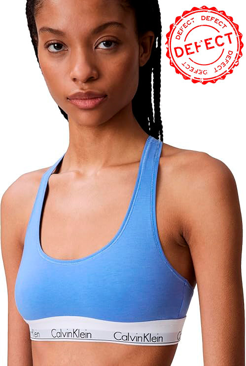 NWD CALVIN KLEIN Modern Cotton Unlined Wireless Bralette GLACIER L
