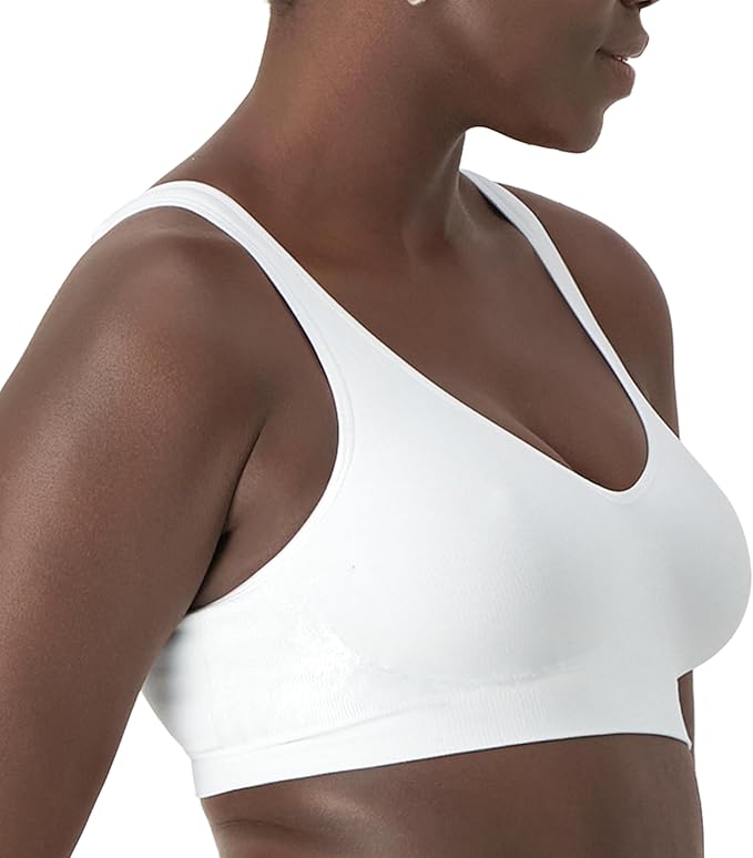 NWD BALI Wireless Bra Comfort Revolution Seamless T-Shirt Bras WHITE L