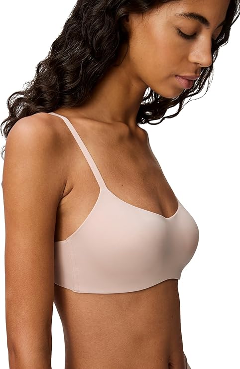 CALVIN KLEIN Liquid Touch Lightly Lined Scoop Neck Bra HONEY ALMOND 34C