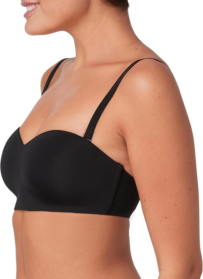 MAIDENFORM Pure Comfort Strapless, Stay-put Wireless BLACK M