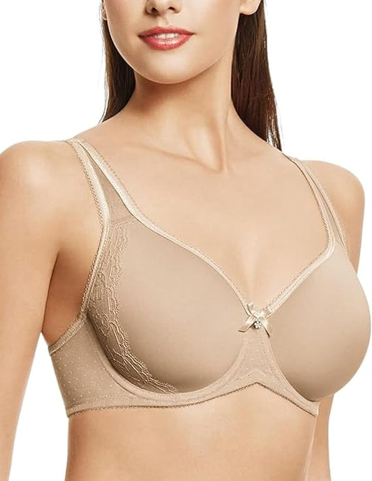 WACOAL Retro Chic Lightly Padded Full Coverage Underwire Bra TOAST 44D