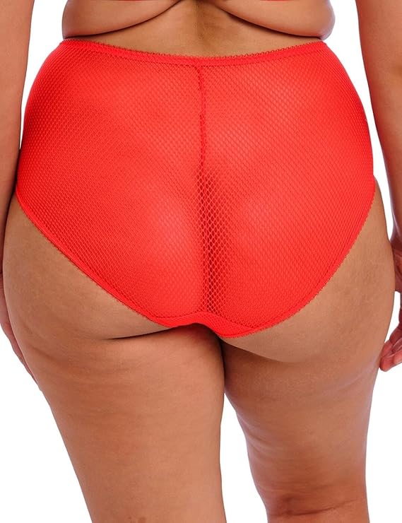 ELOMI Charley Embroidered Full Coverage Brief RED XL