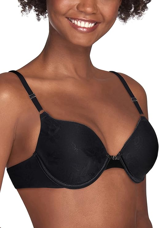 VANITY FAIR Push Up Bra Adds Up to One Full Cup Size Underwire BLACK 38C