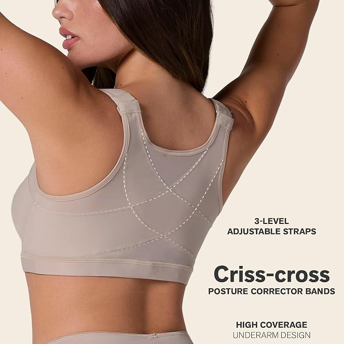LEONISA Multi-Functional – Posture Corrector Bra Wireless BEIGE 34C