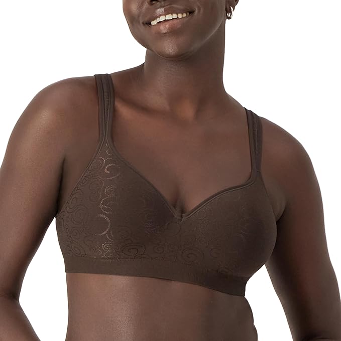 BALI Comfort Revolution Wireless Bra Full-Coverage Wirefree BROWN 34C