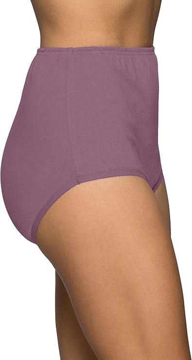 VANITY FAIR Perfectly Yours Traditional Nylon Brief Panties Pack 2 ASSORTED XL