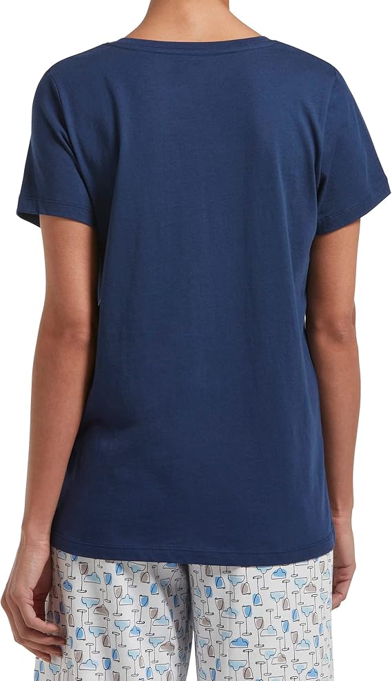 HUE Sleepwell Basic Short Sleeve V-Neck T-Shirt MEDIEVAL XL