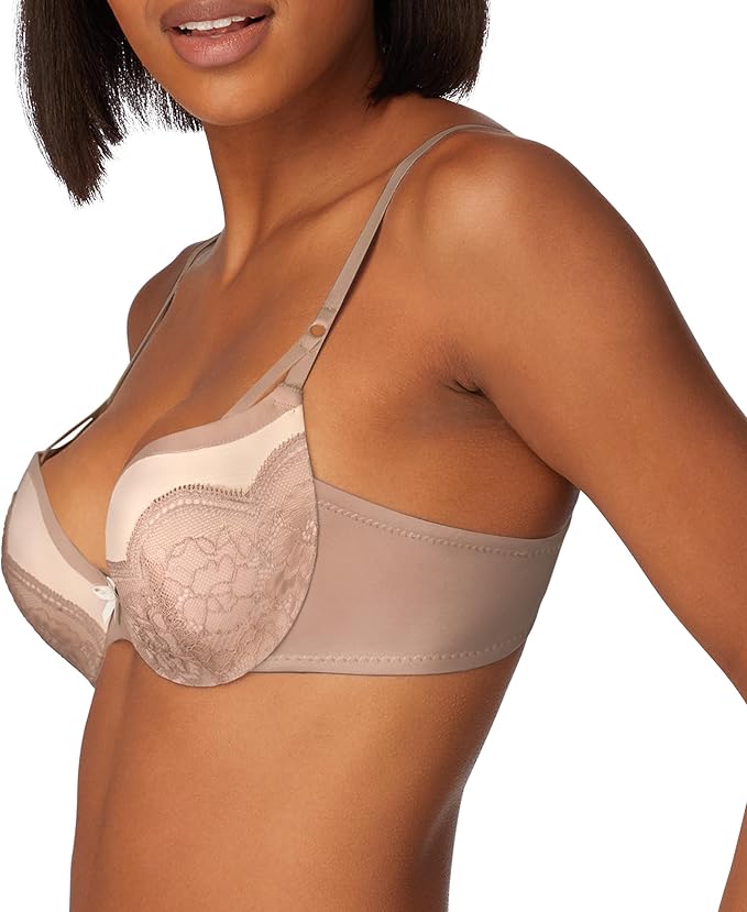 MAIDENFORM The Lift Lace Demi Push-Up Bras EVENING BLUSH 34B