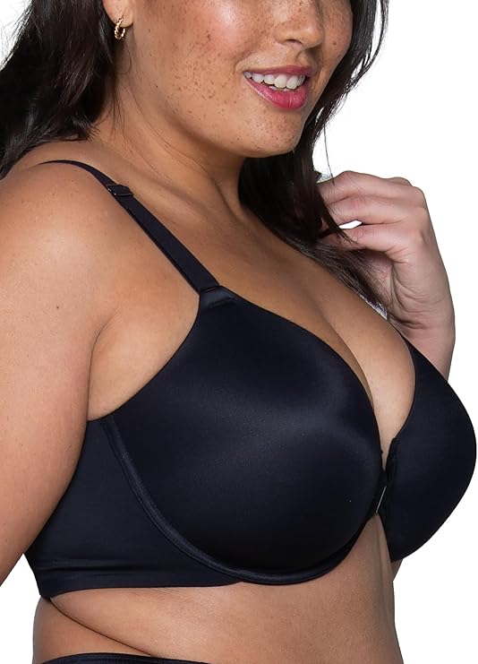VANITY FAIR Full Figure Front Closure Bra BLACK 40D