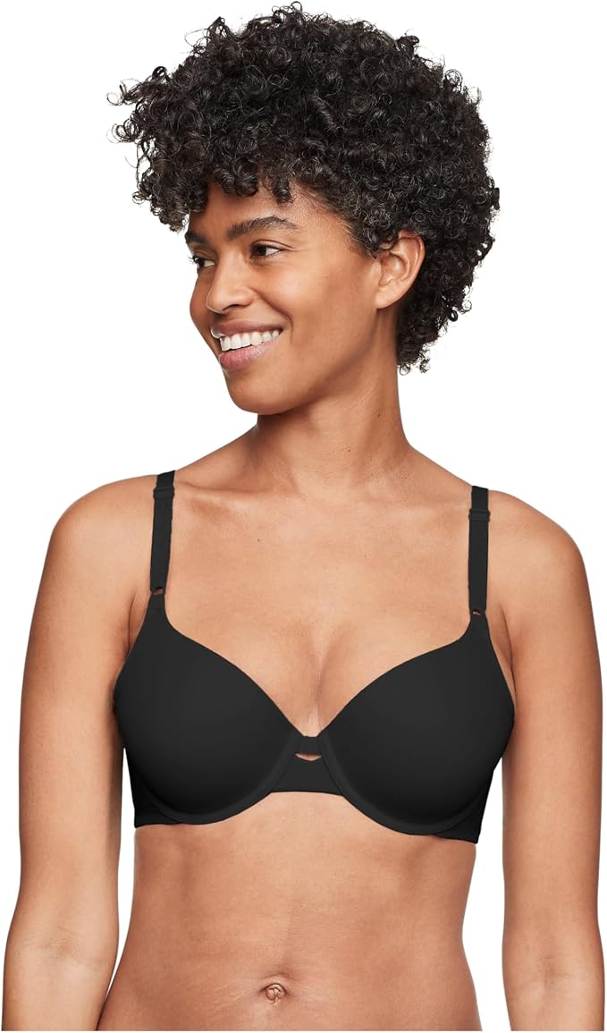 WARNER'S Super Soft Underwire Lightly Lined T-Shirt Bra BLACK 36B