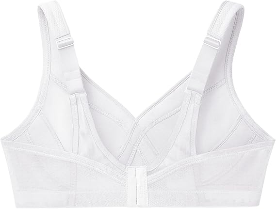GLAMORISE Plus Size MagicLift Seamless Sports Bra Wirefree WHITE 34DD
