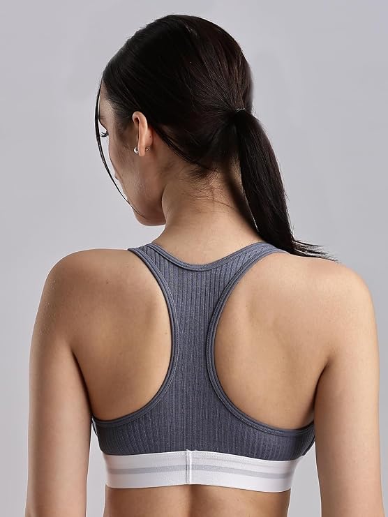 CALVIN KLEIN Modern Rib Lightly Lined Bralette GRISAILLE XL