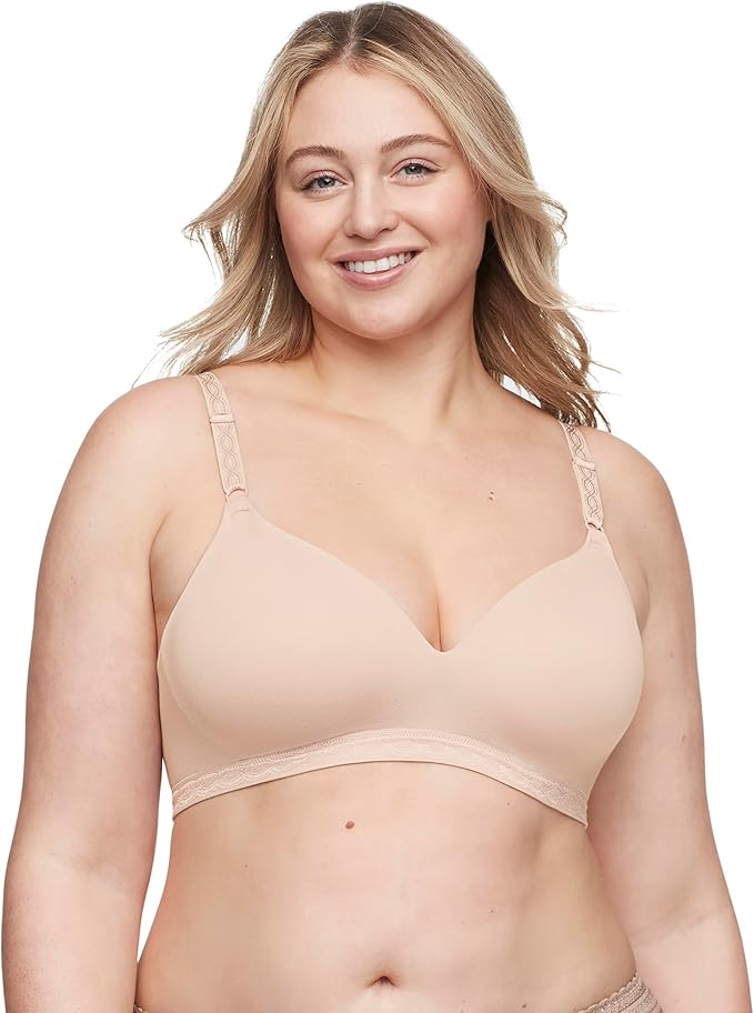 WARNER'S Soft Pink Lightly Lined Wireless Bra SAND SHELL 38B