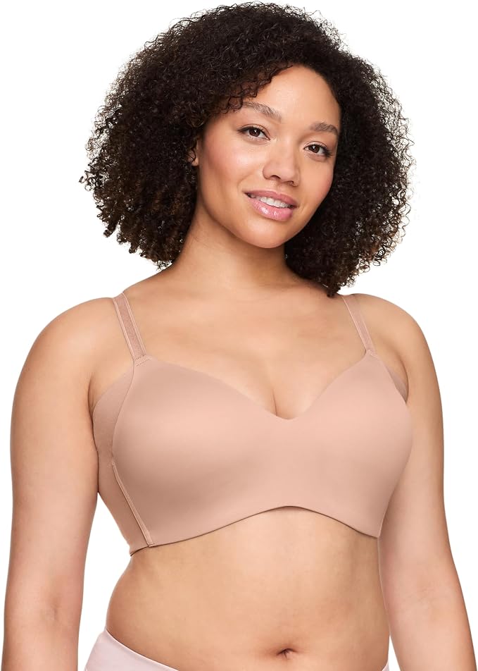 WARNER'S No Side Effects Underarm-Smoothing Wireless Bra TOASTED ALMOND 36B