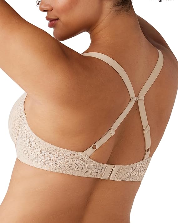NWD WACOAL Halo Lace Unlined Mid Coverage Underwire Bra NUDE 32D