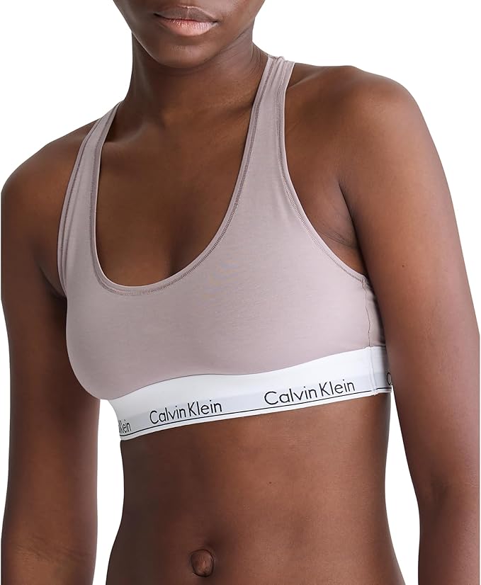 CALVIN KLEIN Modern Cotton Unlined Wireless Bralette SAND TRAP XS