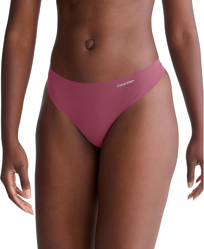 CALVIN KLEIN Invisibles Seamless Thong Panty DEEP MAUVE XL