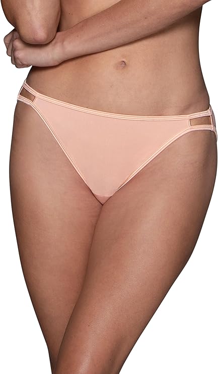 VANITY FAIR Illumination String Bikini Panties ROSE BEIGE L