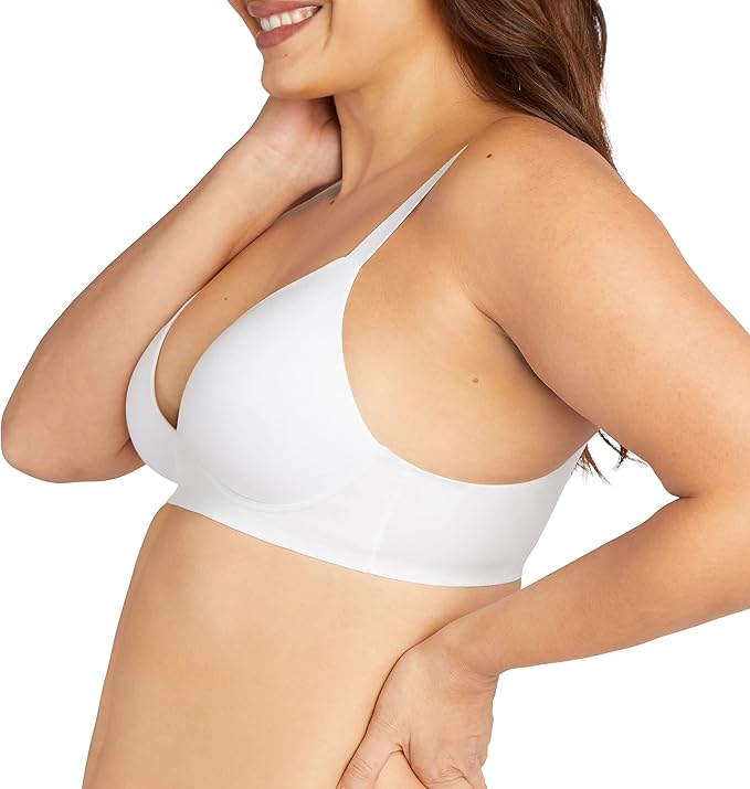 NWD BALI Comfort Revolution Wireless Bra Convertible T-Shirt Bra WHITE M