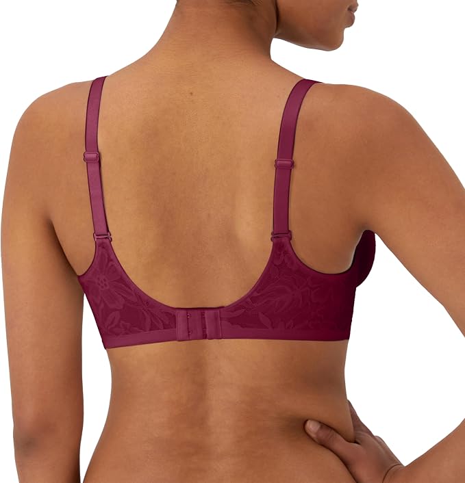 BALI Modal T-Shirt Bra, Breathable Lightweight Underwire DEEP CERISE 40D