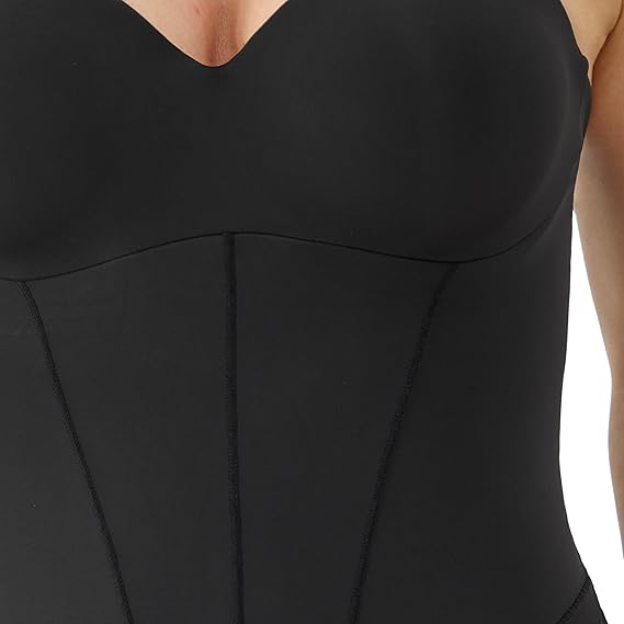 MAIDENFORM Tummy Shaping Thong Bodysuit, Multiway Thong Shaper BLACK 2XL