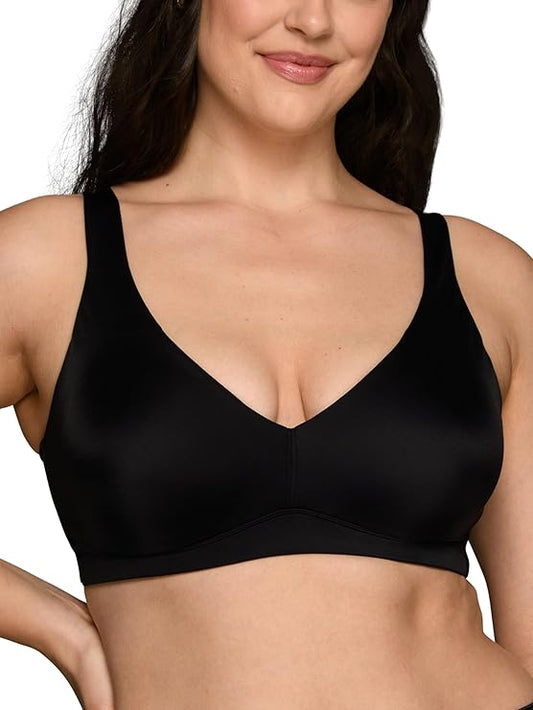 VANITY FAIR Beauty Back Smoothing Wireless Bra MIDNIGHT BLACK 2XL
