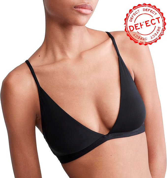 NWD CALVIN KLEIN Form to Body Lightly Lined Triangle Bralette BLACK XS