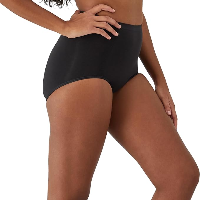 BALI Ultra-Firm Control Shapewear Brief Seamless Underwear 2-Pack BLACK M