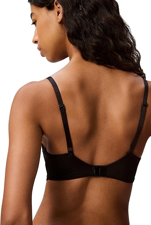 CALVIN KLEIN Seductive Comfort Unlined Lace Bra BLACK 32D