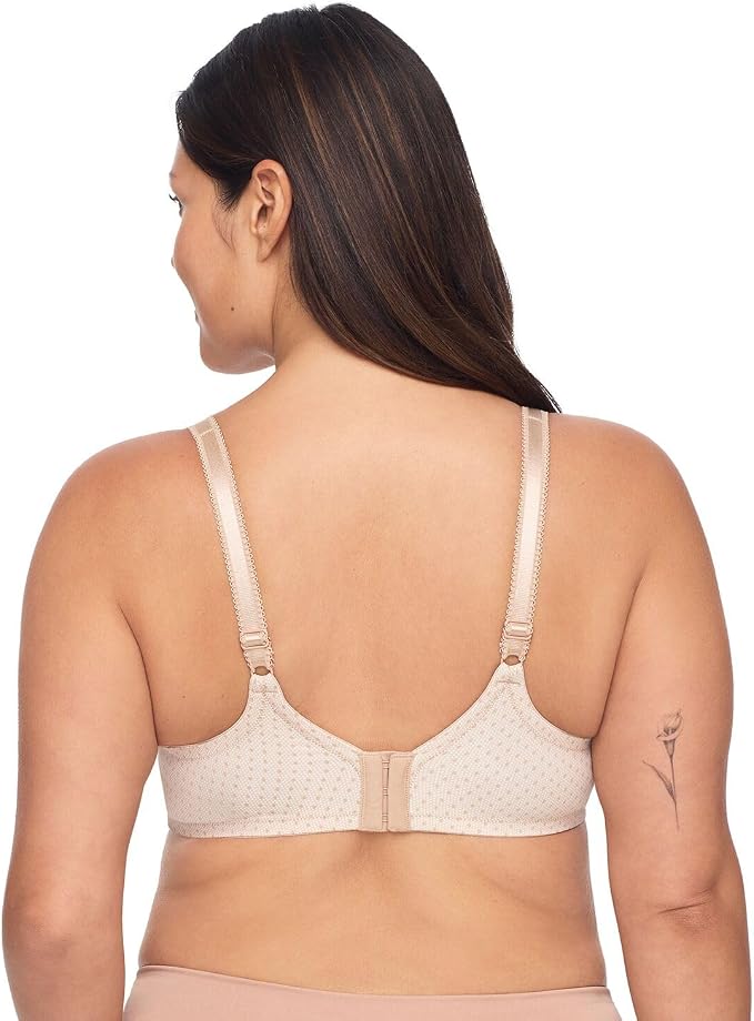 OLGA Luxury Lift Full-Figure Full-Coverage Bra BODYTON LACE DOT PRINT 38C