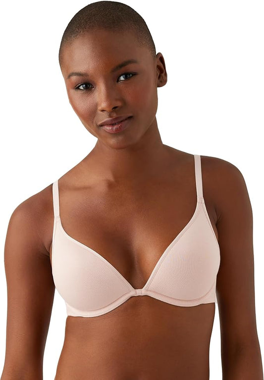 B.TEMPT'D Cotton to a Tee Plunge Convertible T-Shirt Bra PINK 34D