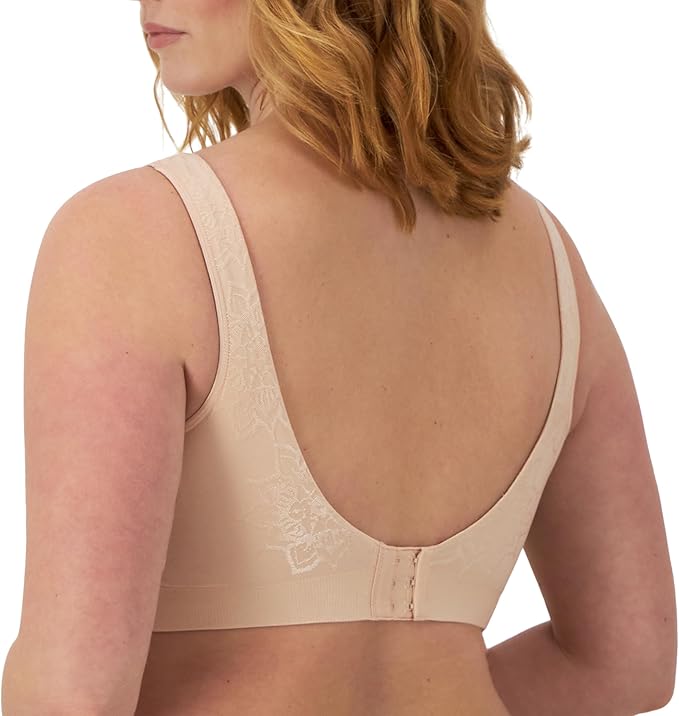 BALI Wireless Bra Comfort Revolution Seamless T-Shirt ALMOND 3XL