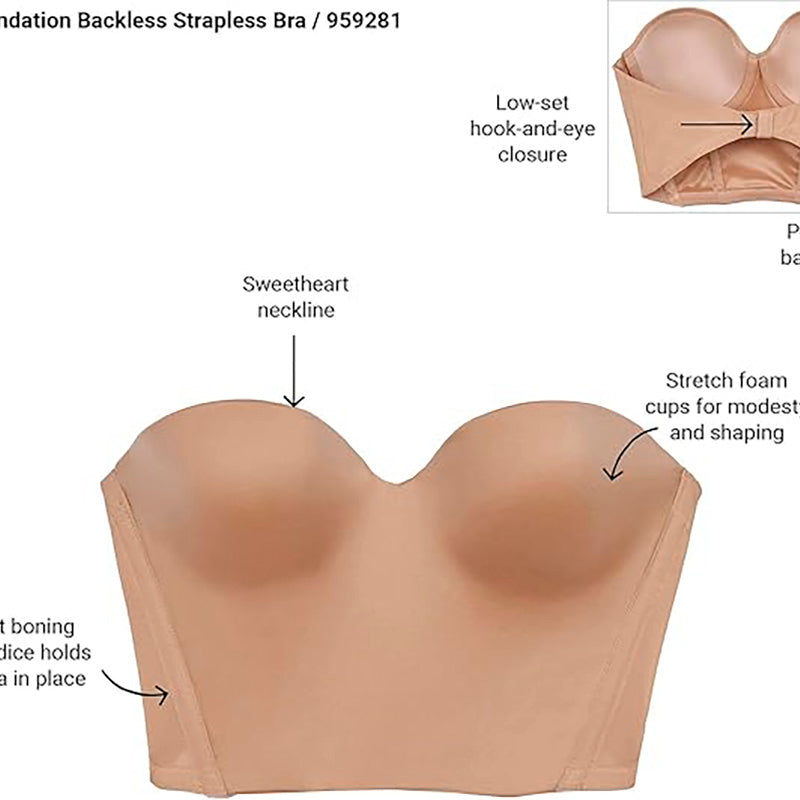 NWD B.TEMPT'D Women's Future Foundation Backless Strapless Bra BEIGE 36D