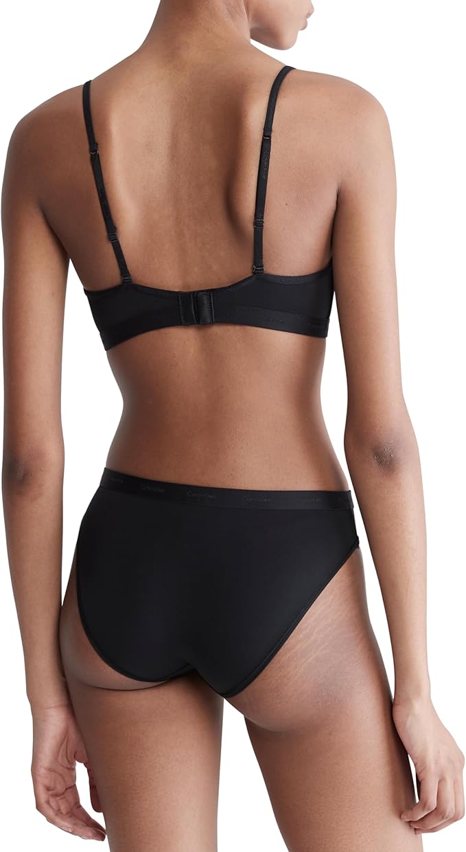 NWD CALVIN KLEIN Form to Body Lightly Lined Triangle Bralette BLACK XS