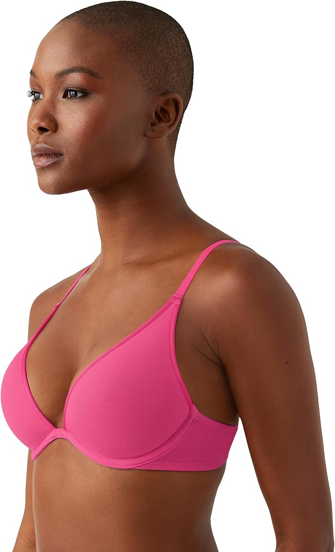 B.TEMPT´D Cotton to a Tee Plunge Convertible T-Shirt Bra PINK 34A