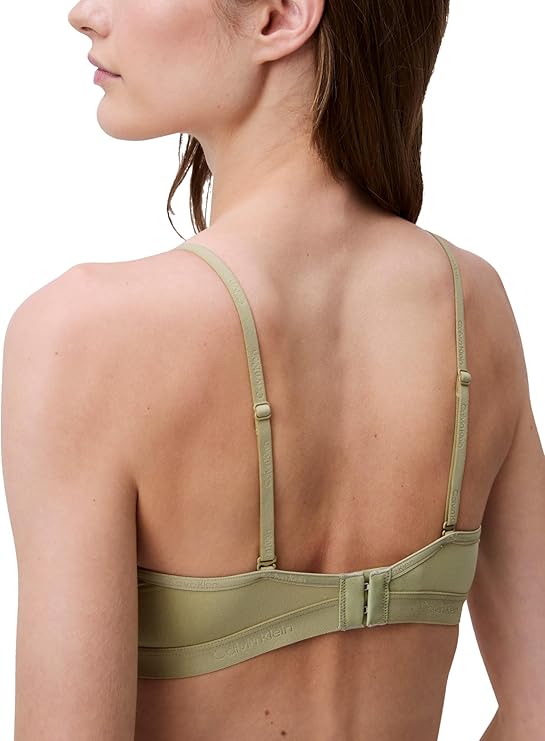 CALVIN KLEIN Form to Body Lightly Lined Triangle Bralette GREEN L