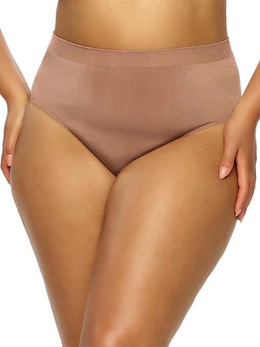 FELINA Body Smooth Seamless Brief No Visible Panty BROWN XL