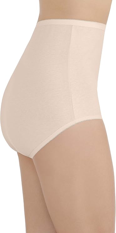 VANITY FAIR High Waisted Underwear Full Coverage Ladies Panties BEIGE 11/4XL