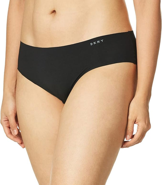 DKNY Litewear Seamless Cut Anywhere Hipster Panty BLACK L