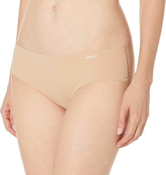 DKNY Litewear Cut Anywhere Hipster Panties 3 Pack Box Multipack BEIGE M
